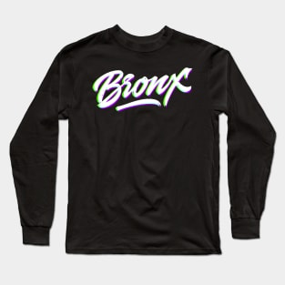 Bronx custom made calligraphic logo lettering Long Sleeve T-Shirt